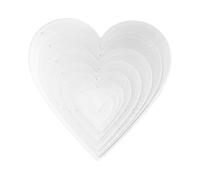8 Pieces Acrylic Heart Shape Template Set Cutting Guides for Fabric Patterns Sewing Accessories and Crafts DIY Quilting Making Shape Quilt Templates