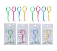 8 Pieces Aligner Removal Tool Invisible Aligner Remover Tool Kits Invisible Aligner Braces Remover Hook for Tooth Cleaning Oral Care (Individual Packs-Blue+Yellow+Green+Pink)