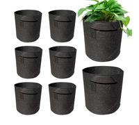 8 Pieces Aquatic Plant Pot - Reusable Lily Plant Pots for Pond | Thickened Non-Woven Floating Pond Planter with Handles | Multifunctional Lily Basket Grow Bags for Patio Farm (2 Gallons)