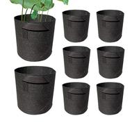 8 Pieces Aquatic Plant Pot - Reusable Lily Plant Pots for Pond | Thickened Non-Woven Floating Pond Planter with Handles | Multifunctional Lily Basket Grow Bags for Patio Farm (1 Gallon)
