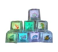 8 Pieces Bath Tub Light Up ice cubess Multicolor LED Glowing Cubes Reusable Water Activated For Kids Family Friends Home Birthdays Holiday