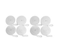 8 Pieces Boat Lines Marine Grade Mooring Rope Eye Loop Fray Resistant Crafted from PP Suitable for Small Boats Yachts Pontoons, White
