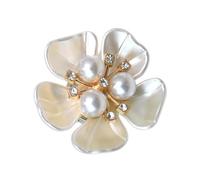 8 Pieces Button Covers for Women Blouses 3D Floral Rhinestones Button Covers Clip On Flower Buttons Cover Cufflinks Pearl Decorative Clips for Jeans Sewing DIY Craft Women Dress Tuxedo Clothing