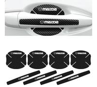 8 pieces Car Door Handle Protectors, for Mazda 2 3 4 5 6 Atenza Mazda3 Axela CX-3 CX-30 CX-5 CX-7 CX-8 CX-9 MX-5 Carbon Fiber Car Door Handle Stickers, Car Door Cup Handle Paint Scratch Protector