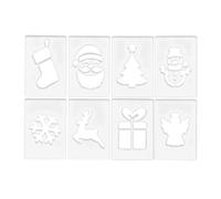 8 Pieces Christmas Acrylic Router Templates - 8 X 5.5 Inches Clear Acrylic Template Snowflakes Gi-fts, Router Letter Template Set for Woodworking and Sewing Crafts