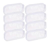 8 Pieces Clear Pencil Case PVC Makeup Pouch Zippered Pencil Case Toiletry Carry Pouch Big Capacity Bags Portable Pencil Bags for Women,Students,Men,Kids Gifts(White)