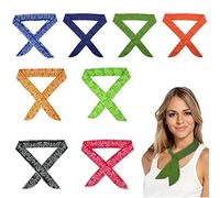8 Pieces Cooling Scarf Wrap , Summer Cooling Scarf Headband Cooling Neck Wrap Headband Keeps Cool For Men And Women Outdoor Activities
