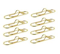 8 Pieces Creative Heart Shaped Clip Protective Electroplated Carbon Steel Useful for Organizing Sheets Memos Heart Shaped Note Clamp