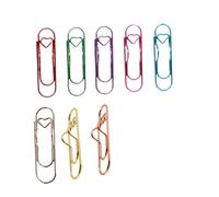 8 Pieces Creative Heart Shaped Clip Protective Electroplated Carbon Steel Useful for Organizing Sheets Memos Carbon Steel Pen Buckle