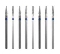 8 Pieces Cuticle Drill Bits 3/32 Diamond Drill Cuticle Bits Professional Cuticle Removal Drill with Case Polishing File Grinding Heads Tools for Nail Cutter Dead Skin
