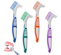 8 Pieces Denture Brush, Denture Toothbrush for Cleaning False Teeth, Soft Denture Cleaning Brush with Non-slip Rubber Handle, Double-Sided Retainer Cleaning Brush for Cleaning False Teeth, Mouth Guard