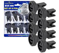 8 Pieces Dishwasher Wheels for Upper Basket Ø 25 mm with the Original Code 5028696700/0 50286967000 5028696700 for AEG for Electrolux for Juno for Zanker for Zanussi - MONTERAL
