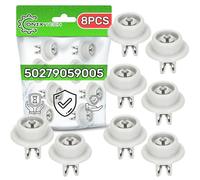 8 Pieces Dishwasher Wheels Lower Basket Diameter Ø 34 mm with The Original Code 5027905900/5 50279059005 for AEG Dishwashers for Electrolux for Zanussi - Warranty 5 Years - ONIX TECH