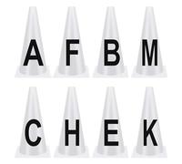 8 Pieces Dressage Cones with Letters, Stackable Horse Training Cones Set, Dressage Markers for A-rena, Horse Training Equipment for Equestrian Athletes and Events