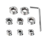 8 Pieces Drill Bit Stop Ring, 1 Piece Hex Wrench, 1 Piece Storage Box, Drilling Depth Limiter, Depth Limit Ring, Wood Board Hole Locator, Woodworking Drill Bit Positioning Ring Set