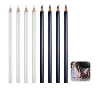 8 Pieces Erasable Sewing Chalk Pens,White and Blue Non-Dusty Fabric Markers,Tailors Chalk Pencil for Fabric,Water Soluble Tracing Tools,Washable Temporary Markers for Sewing,Quilting and DIY Craft