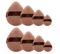8 Pieces Face Soft Triangle Makeup Puff 4 Sizes Powder Puff Set Soft Plush Setting Beauty Blender Sponge Beauty Make up Tools for Dry&wet Concealer Loose Body Powder Foundation - Brown