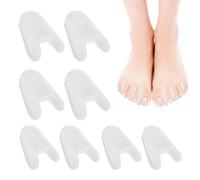 8 Pieces Flared Gel Toe Separators, Flared Gel Toe Separators for Straightener Overlapping Toes(4 pcs Small Size+4 pcs Large)