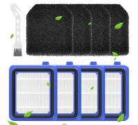 8 Pieces for AEG QX7 QX6 QX7 QX8-2 ASKW1 Vacuum Cleaner Filters Kit | for Replacement Filter, with 4 Premotor Filters+4 Washable Hygienic Filters+1 Cleaning Brush, for Against Fine Dust