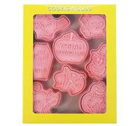 8 Pieces Halloween Cookie Cutters Plastic Halloween Cookie Cutter Set Skull Witch Ghost Pumpkin Bat Cat Cookies Cutters for Baking, B