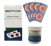 8 Pieces Hearing Aid Drying Capsules Desiccant for Phonak/Starkey/Resound/Widex/Oticon/Signia with Drying Jar (4 Cards/Box)