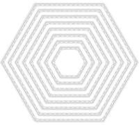 8 Pieces Hexagon Background Cutting Dies Metal Hexagon Die Embossing Stencils for Thanksgiving Christmas Greeting Card Paper DIY Craft Decoration Card Making Accessories Scrapbooking Die-Cuts