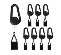 8 Pieces Lighter Carabiner Clip, Black Lighter Case, Retractable Lighter Holder, Outdoor Anti-Lost Lighter Case, Lighter Accessories