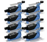 8 pieces limit switch, Me-8108 roller swivel lever, adjustable limit switch, self-resetting toggle switch, limit switch for CNC router, plasma electric control switch, blue