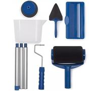 8 Pieces Long Handle Paint DIY Roller Brush Set Painting Runner Pro Tool Professional Home Office Wall and Ceilings Flocked Edger Painting Tool Kit
