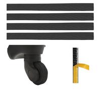 8 Pieces Luggage Wheel Protector Suitcase Wheels Silicone Luggage Wheel Cover Black Non-Slip and Low Noise Waterproof and Wear-Resistant Length Can Be Shortened Office Chairs Luggage Shockproof