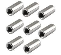 (8 Pieces) M14 20x30mm Round Connector Nuts 304 Stainless Steel Sleeve Nuts Long Rod Coupling Nut