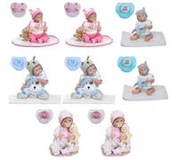 8 Pieces Magnetic Toy Pacifier, Magnetic Pacifier for Reborn Dolls, Pretend Play Toy for Kids Doll, Simulation Magnet Pacifiers, for Little Girls and Boys