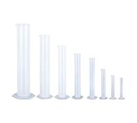 8 Pieces Measuring Cylinder Set 2-Sided Marking Lab Cylinders 10-2000ml Graduated Cylinder for Science Experiment