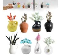8 Pieces MiniVaseFridge Magnets, MiniFlowerVaseFridge Magnets, Cute MiniCeramicVaseMagnets for Fridge, DiyVase FridgeMagnet, for Fridge Accessories, Kitchen, Locker Home Decor
