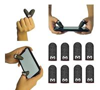 8 Pieces Mobile Game Finger Caps Non-Slip Touchscreen Gloves Anti-Sweat Finger Sleeves Shoot Aim Thumb Cover Mobile Accessories for Call of Duty Mobile, Pubg, LOL Wild Rift, iOS, Android