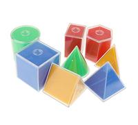 8 Pieces multi-colored Detachable Geometric Solids Kids Early Math Educational Toy