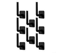 8 Pieces No Drill Hat Hooks for Baseball, Wall Mounted Storage Solution for Space Saving and Organized Living (Black)