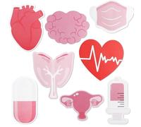 8 Pieces Nurses' Day Sticky Notes,Medical Themed Memo Pads,Nursing Self Stick Notes Pads,Nurse Gifts,for Nursing Students Healthcare Staff Nurse Gift Office School Use(Pink)