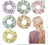 8 Pieces Of Elastic Flower Hair Bands, Ponytail Fixed Rubber Bands, Soft And Skin-Friendly, Simple And Daily, Girls' Hair Decoration Tools.