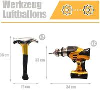 8 Pieces Of Electric Drill Hammer Balloons, Cartoon Hand-Held Balloon Set, Party Decoration Accessories, Personalized And Interesting Photo Props.