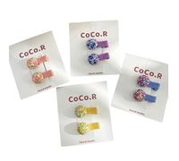 8 pieces of fabric hair clips, hand-made cute and sweet floral button side clips that won't damage the hair