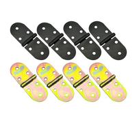 8 Pieces of Foldable Hinges, Round Small Hinges, 180 Degree Flip Hinges, Furniture Hardware Accessories, Suitable for Cabinet Doors and Folding Dining Tables.