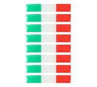8 Pieces Of Italian Flag Stickers, Party Souvenirs, Waterproof Stickers, Can Decorate Cars, Helmets, Computers.