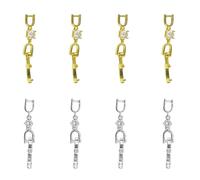8 Pieces Of Jewelry Extension Chains, Rhinestone-Encrusted Extension Chains, Ele And Simple Extension Chains, Diy Jewelry Materials, Suitable For Bracelets, Necklaces, And Anklets