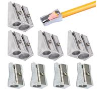 8 Pieces Of Metal Pencil Sharpener, Pencil Pencil Sharpener, Manual Pencil Sharpener, Portable Pencil Sharpener, Student Stationery Supplies.