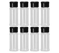 8 Pieces of Plastic Seasoning Bottle, Transparent Separate Bottle, Barbecue Seasoning Bottle, Kitchen Supplies, Suitable for Salt, Cumin Powder, and Pepper.