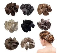 8 Pieces Of Satin Hair Rings, Retro Hair Rings, Ladies Hair Rings, Ponytail Hair Rings, Hairstyle Accessories