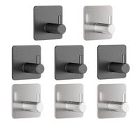 8 Pieces of Stainless Steel Hook, Self-Adhesive Hook, Simple Coat Hook, Anti-Rust Home Accessories, Suitable for Kitchen, Bathroom, and Bedroom.