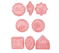 8 Pieces PP Cookie Cutter Molds Cookie Molds Baking Biscuit Molds Biscuit Molds Eid Cookie Baking Accessories