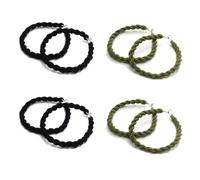 8 Pieces Professional Military Trouser Twists,18cm Elastic Boot Bands With Metal Hooks,Military Boot Blousers,Secure Twisters Army Ties,for Training,Sports,Travelling,Cycling(Green,Black)